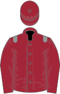 Maroon, grey epaulets