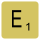 Scrabble tile for "E"