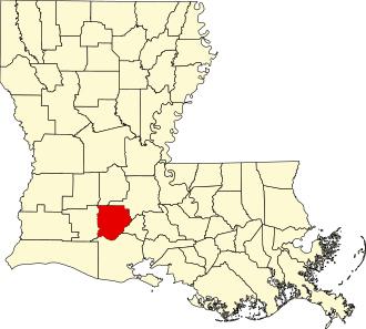 Map of Louisiana highlighting Acadia ParishAcadia Parish