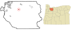 Location of Estacada, Oregon