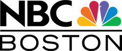 The letters NBC and the NBC peacock above a line, and the word Boston below the line