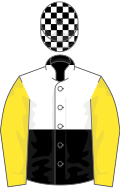 White and Black (halved horizontally), check cap, Yellow sleeves