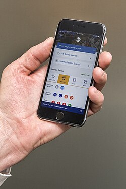 The MYmta user interface at beta launch