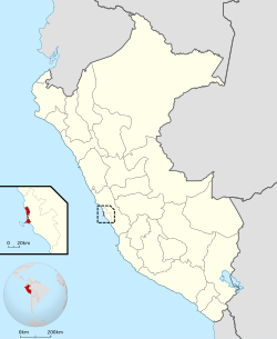 Location of Callao within Peru