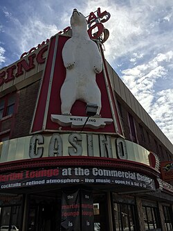 The iconic "White King" at the Commercial Casino in downtown Elko