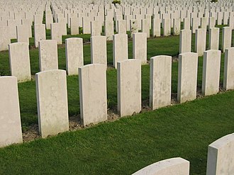 Graves at Tyne Cot Cemetery