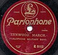 Early 20th-century Parlophone record label of the 78 rpm acoustic era