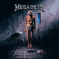 1 old skinny man looking up w/ open mouth (center), band name (top), album name (bottom)