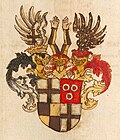 In the 16th century, officers of the order would quarter their family arms with the order's arms.[62]