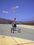 Square kite for family fun