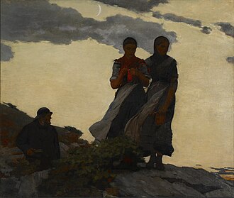 Early Evening by Winslow Homer. Oil on canvas, 1881