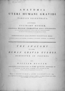 Title page from an 18th-century book about pregnancy