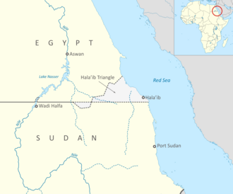 Location of the Halaib Triangle