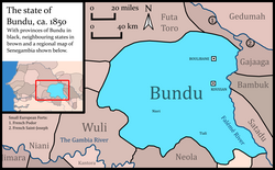 Bundu territorial extent c. 1850