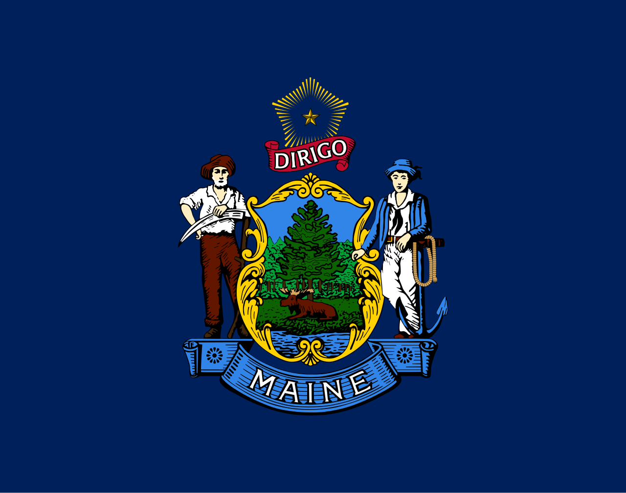 Flag of the State of Maine.svg
