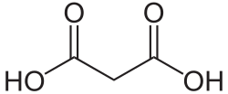 Skeletal formula of malonic acid