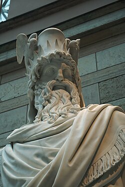 Oden, marble statue by Bengt Erland Fogelberg 1830, Nationalmuseum, Stockholm