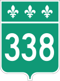 Route 338 marker