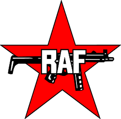 The West German communist militant group Red Army Faction (RAF) depicted the MP5 in their insignia, shown here.[206]
