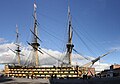 HMS Victory: the only surviving ship of the line, preserved in Portsmouth.