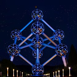 The Atomium by night