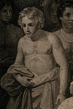 Picture of Peter Hagerstein at the Cession of the District of Matavai (detail from Smirke's painting)