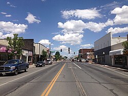 View northeast along Idaho Street (SR 535) in downtown Elko