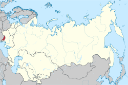 Location of Moldavia (red) within the Soviet Union between 1956 and 1991