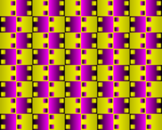 Combination of a Café wall illusion and a horizontal peripheral drift illusion