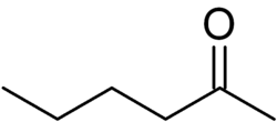 Skeletal formula of hexan-2-one
