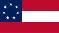 1861–1865 CS flag in 1861 when Texas became a part of the Confederacy (for further CS flags, see Flags of the Confederate States of America § National flags)