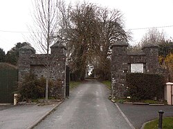 Entrance to Saint Seachnall's Church of Ireland, site of the village's original ecclesiastical foundation in the fifth century AD