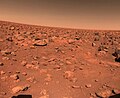 First color image (Viking 2 lander Camera 2 sol 2, September 5, 1976) 14:36