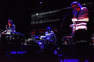 Moon Duo performing at the Bowery Ballroom in NYC