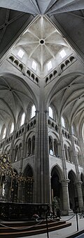 Gothic oculus in the Laon Cathedral, Laon, France
