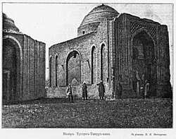 Tughlugh Timur (r.1347–1360) mausoleum, Almaliq, Xinjiang. A rare example of Chagatai architecture.[44]