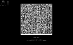 Screenshot of Linux kernel panic, showing ASCII-style Tux, ASCII exclamation mark, a QR code, and an instruction for the user "KERNEL PANIC! Please reboot your computer. Attempted to kill init! exitcode=0x00000100"