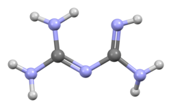 Ball and stick model of biguanide