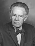 Professor Fritz Albert Lipmann, Harvard Medical School, wore a self-tied bow tie.
