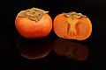 Diospyros kaki or oriental persimmon of Diospyros genus and Ebenaceae family