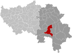 Location of Stavelot in the province of Liège