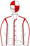 White, red seams, red and white quartered cap