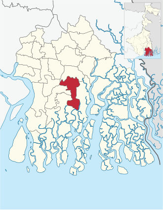 Location of Jaynagar II community development block in South 24 Parganas district