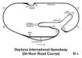 The combined road course layout at Daytona used for the Rolex 24