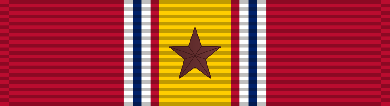 National Defense Service Medal ribbon, 2nd award.svg