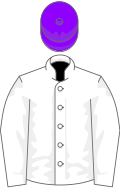 White, violet cap