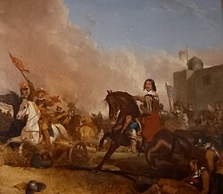 Lord Cappell fighting at the Siege of Colchester in 1648, by Abraham Cooper (1787–1868).