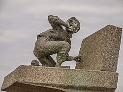 Statue in Harlingen, originally created in 1960 for a Bert Haanstra film, then donated to Harlingen[41]