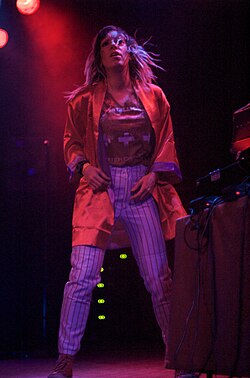 Lady Starlight performing as an opening act of the Dirty Showbiz Tour in 2010