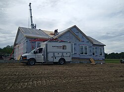 Modular Home being built in Vermont photo by Josh Vignona